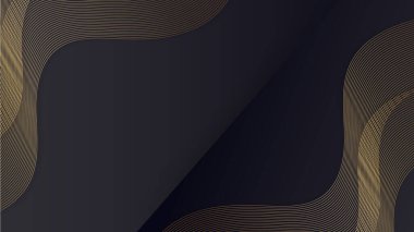 Şirket tarzı için kartvizit tasarımı şablonu. Siyah mavi ve altın rengi. Vektör illüstrasyonu.