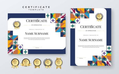 Ödül işi kurumsal eğitim için vektör modern takdir şablonu sertifikası