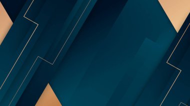 Koyu mavi ve altın kartvizit modern tasarım vektörü