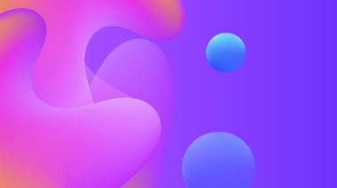 Mor mavi geometrik arkaplan. Akışkan şekiller bileşimi. Eps10 vektörü.