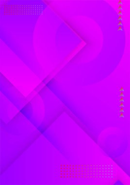 Asgari dinamik kapak tasarımı için çizgi gradyanı olan parlak mor soyut desen arkaplanının vektör çizimi. Mavi, pembe, sarı, yeşil afiş şablonu