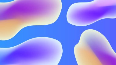 Mor mavi geometrik arkaplan. Akışkan şekiller bileşimi. Eps10 vektörü.