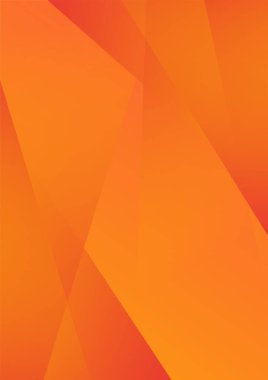 Turuncu gradyan geometrik arka planı olan soyut şablon broşür tasarımı