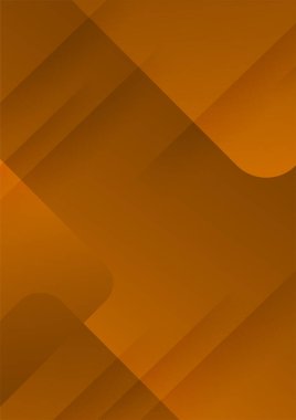 Kahverengi geometrik arkaplan ile soyut şablon broşür tasarımı