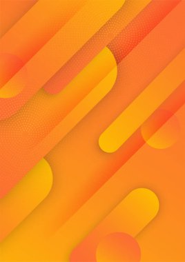 Soyut turuncu gradyan geometrik kapak tasarımları