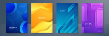 Asgari renkli geometrik şekiller soyut modern arka plan tasarımı. Poster tasarımı, web üzerinde şablon, arkaplan, afiş, broşür, web sitesi, broşür, broşür, broşür, iniş sayfası, sunum, sertifika ve webinar