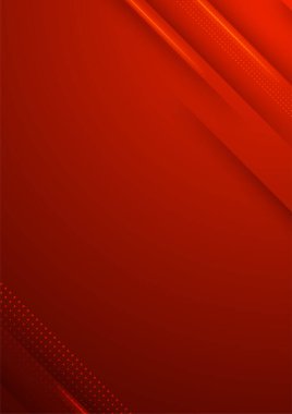 Soyut kırmızı geometrik şekiller vektör teknolojisi arka planı, tasarım broşürü, web sitesi, el ilanı için. Poster, sertifika, sunum, iniş sayfası için Geometrik 3d şekilleri