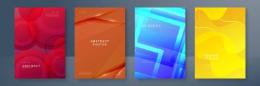 Minimal kapak tasarımı. Renkli yarım ton eğimleri. Arkaplan soyut kalıpları. Vektör şablonu broşürler, el ilanları, sunumlar, broşür, şarjör boyutu a4