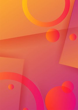 canlı gradyan turuncu soyut geometri tasarım arka planı