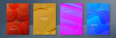 Minimal kapak tasarımı. Renkli yarım ton eğimleri. Arkaplan soyut kalıpları. Vektör şablonu broşürler, el ilanları, sunumlar, broşür, şarjör boyutu a4