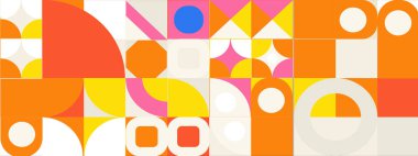 Renkli geçmişe dönük soyut geometrik arkaplan tasarımı. Vektör illüstrasyonu.