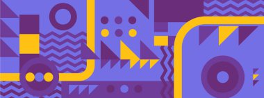 Yaratıcı soyut şekillere sahip renkli geometrik kusursuz desenli çizimler. Modern İskandinav tarzı arka plan baskısı. Modaya uygun parlak semboller ve minimalist şekil, doku, geometrik kolaj.