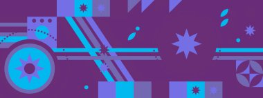 Soyut Geometrik Desen Sanatı. Retro renkler ve renk arkaplanı. Renkli geometrik şekilli şebeke. Modern tanıtım broşürü, arkaplan, broşür, model.