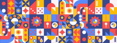 vektör renkli geometrik şekiller mozaik arkaplan