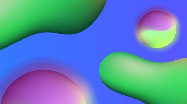 Pırıl pırıl tasarım arka planına sahip parlak renkli Dalga Akıcı