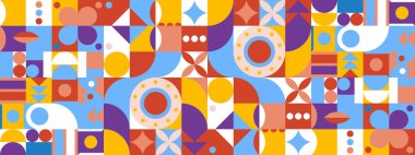 vektör düz geometrik mozaik desen tasarımı