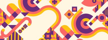 vektör düz tasarım geometrik ve mozaik desen