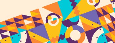 vektör düz renkli geometrik şekiller arkaplan