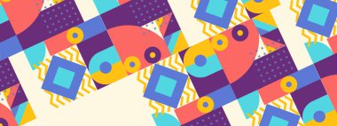 vektör düz tasarım geometrik ve mozaik desen