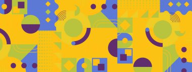 vektör düz tasarım soyut renkli geometrik şekiller