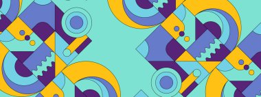 vektör düz mozaik yatay pankartlar