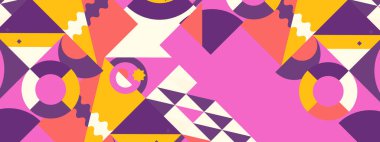 vektör düz tasarım geometrik ve mozaik desen