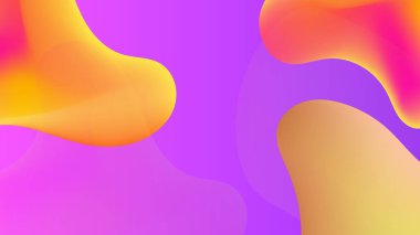 Renk eğimli arkaplan tasarımı. Sıvı şekilli soyut geometrik arkaplan. Posterler için havalı arkaplan tasarımı.