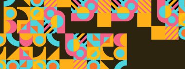 vektör düz renkli geometrik şekiller arkaplan