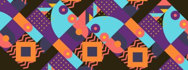 vektör düz renkli geometrik şekiller arkaplan