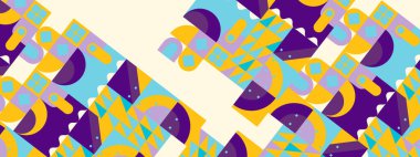 vektör düz tasarım geometrik ve mozaik desen