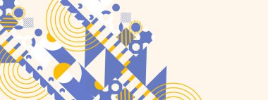 vektör düz tasarım soyut renkli geometrik şekiller