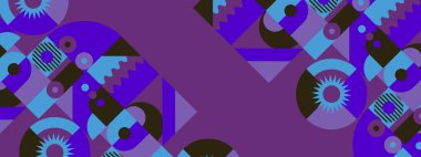 vektör düz tasarım soyut renkli geometrik şekiller