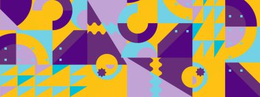 vektör düz mozaik yatay pankartlar