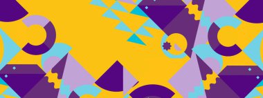 vektör düz tasarım soyut renkli geometrik şekiller