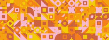 Şekilleri olan renkli modern geometrik bayrak