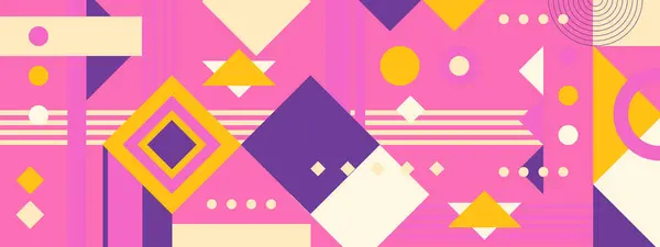 Abstraktes Geometrisches Musterbild Retro Farben Und Farbhintergrund Gitter Mit Farbigen Stockvektor