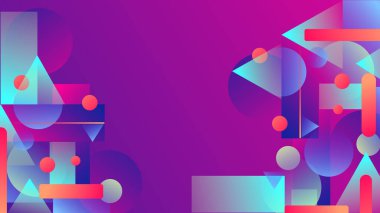 Renkli vektör gradyan geometrik arkaplan