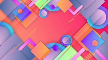 Dinamik renkli vektör soyut gradyan arka plan şekilleri