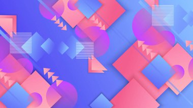 Renkli vektör gradyan geometrik arkaplan