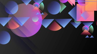 Değişken şekil arkaplanının rengarenk boyutları