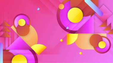 Değişken şekil arkaplanının rengarenk boyutları