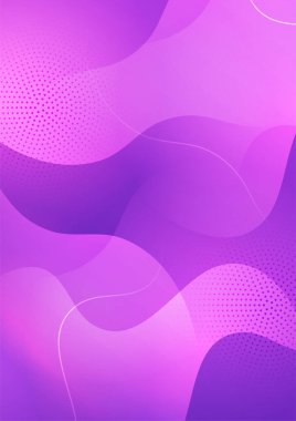 Minimal kapak tasarımı. Mor şekilli tasarım. Gelecekteki geometrik desenler.