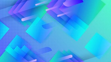 Modern vektör mor yeşil çokgen arkaplan