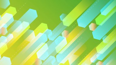 Farklı şekillerde yeşil arkaplan vektörü