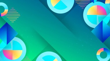 Modern vektör renkli çokgen arkaplan