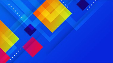 Soyut Geometrik Memphis Arkaplan Renkli Şekil