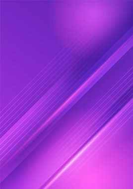 Asgari dinamik kapak tasarımı için çizgi gradyanı deseni olan parlak mor soyut desen arkaplanının vektör çizimi.