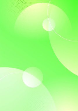 Minimal kapak tasarımı. Serin yarım ton yeşil gradyan. Geleceğin geometrik şablonu.