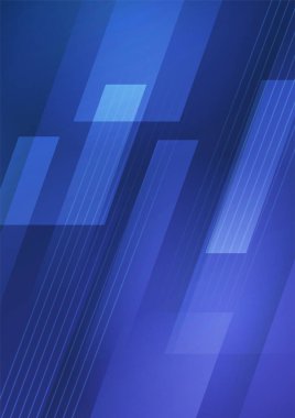 Vektör mavi gradyan soyut geometrik poster