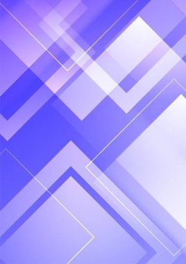 Vektör beyaz ve mavi soyut geometrik poster